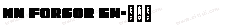 MN ForSor EW字体转换